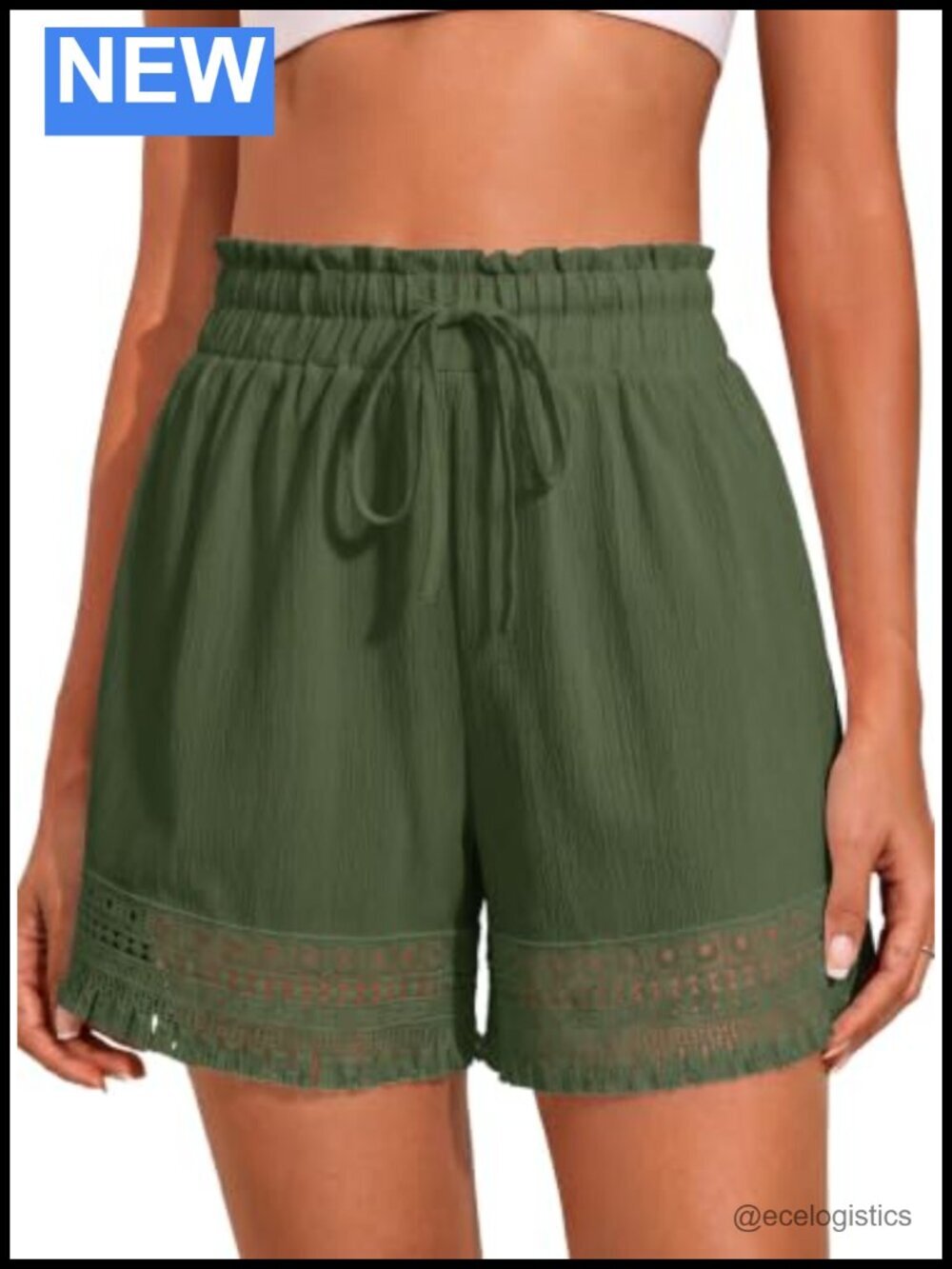 Eyelet Lace Tassel Cover Up Shorts | Bohemian Beach Pool Swim Bottoms